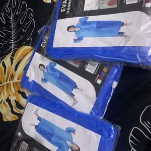 Jas Hujan Eva Dewasa Terusan Ponco Polos Warna Warni Bahan Tebal Unisex