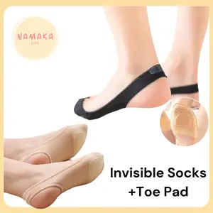 [N.L] KAOS KAKI WANITA TIDAK TERLIHAT TRACELESS DIBAWAH MATA KAKI DENGAN BUSA PAD EMPUK COCOK UNTUK HAK HIGH HEELS ANTI PEGEL BAHAN SEAMLESS DENGAN ADHESIVE TAPE BISA COD 992 PEREMPUAN WANITA BAGUS BEST SELLER