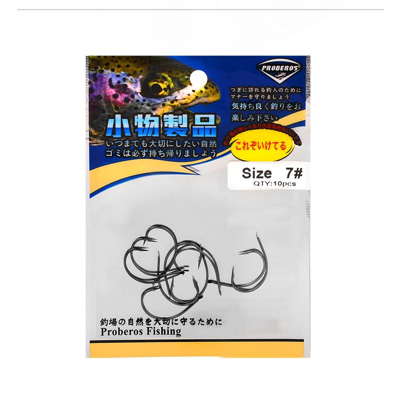 Product Introduction of FTK 10pcs/pack High Carbon Steel Fishing Hook Barbed Hook For Loaches Shrimp Insect Hook Fishing Accessories 11