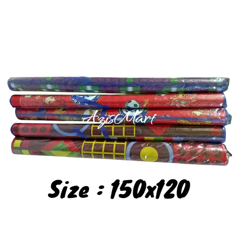 Karpet Tikar Lipat Gulung Eva Spon Ukuran 150x120cm Motif Campur Random Karpet alas Spon Laminating tikar tidur Alas lantai plastik hampers 1