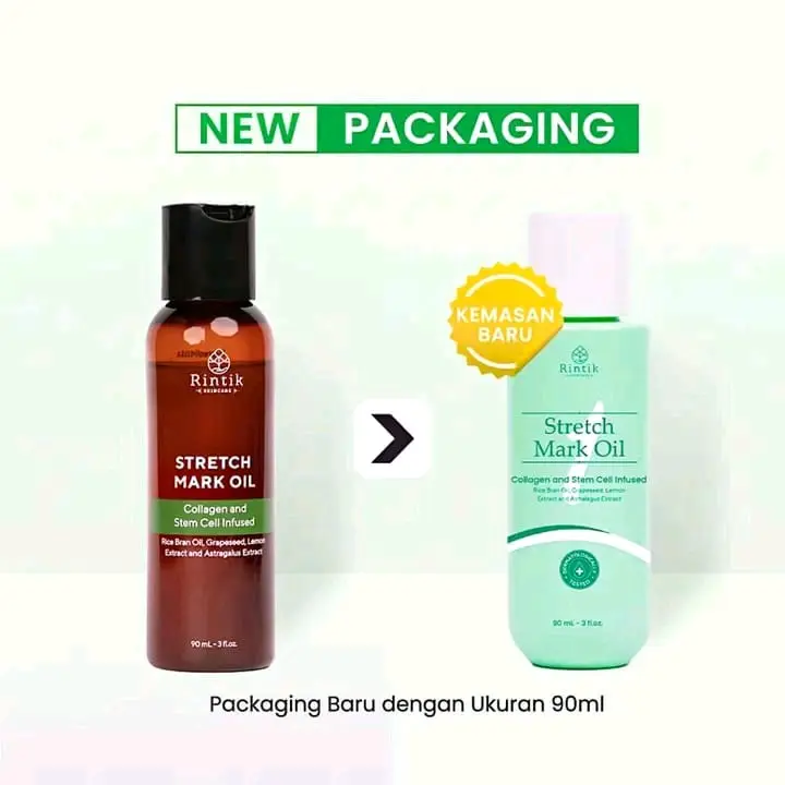 Rintik stretch mark oil RINTIK skincare selulit OIL pemudar stretch 90ml BPOM stretchmark