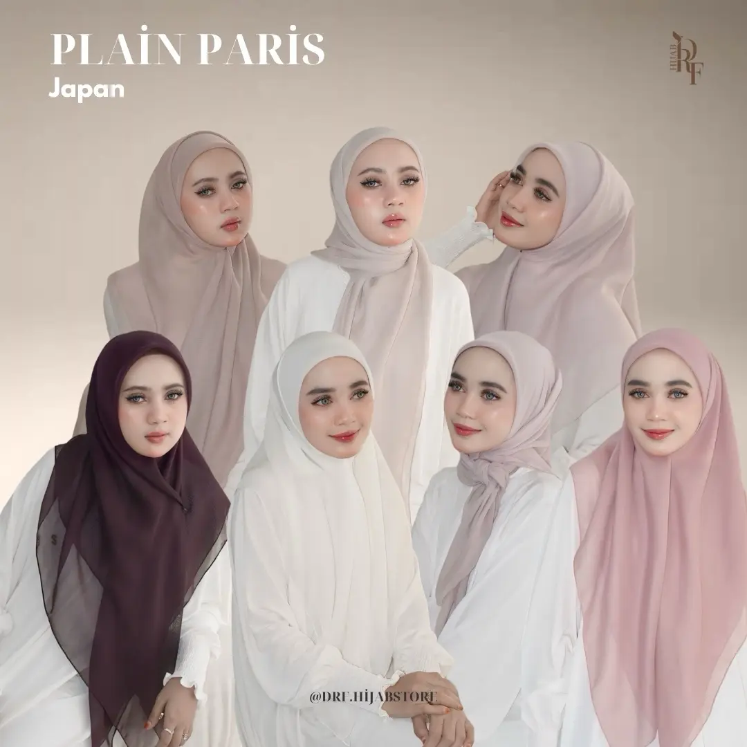 Hijab Plain Paris Japan Premium | Drf.Hijabstore