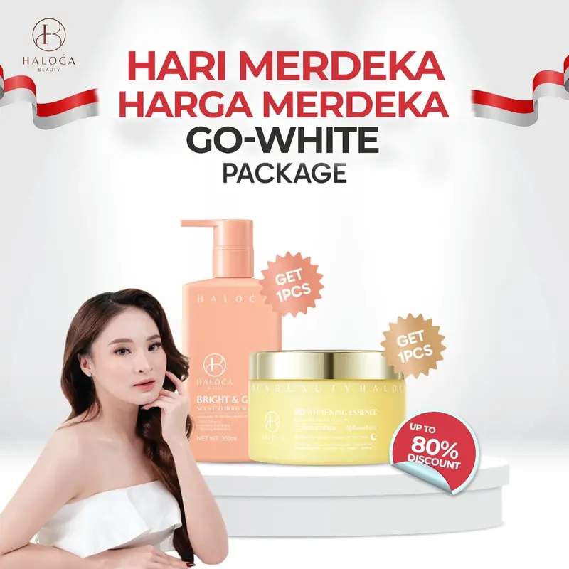 [ HALOCA BEAUTY ] 10.6 {GO WHITE} 1PCS HB CHROMOSOME Night Lotion & 1PCS Sabun GluthaArbutin 1