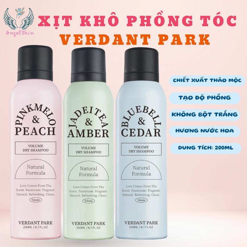 VERDANT PARK Xịt khô phồng tóc , dầu gội khô kiềm dầu lâu bết mùi Hoa quả,…
