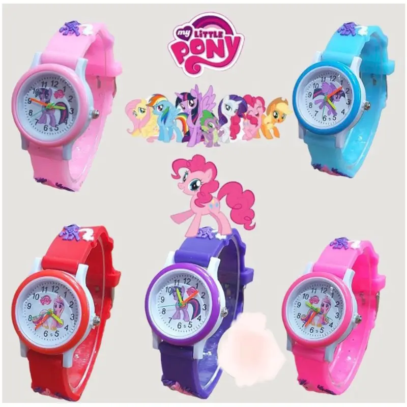 (BHS) Jam Tangan Wanita Anak" Timbul Ponny Strap Rubber/Karet