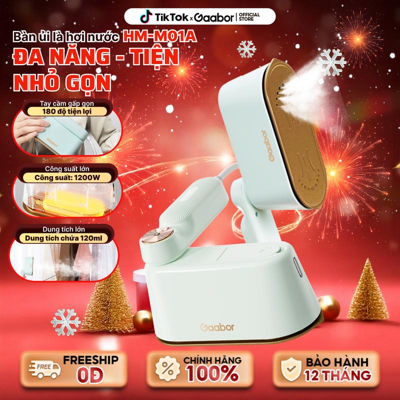 Gaabor | Bàn là hơi ủi hơi nước Gaabor HM-M01A 2 trong 1 cầm tay mini công suất 1200W 2 chế độ ủi nước và khô Ủi Quần Áo Là Quần Áo cầmtay bàn ủi hơi nước loại eu máy là hơi Vietnam Loại EU Clothes Steamers frico steamer