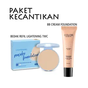 Paket 2 In 1 - Bedak Lightening Refil TWC Plus BB Foundation Tahan Lama