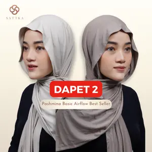(SPESIAL LIVE) PROMO BUNDLING BEST SELLER -  [ISI 2 pcs] Pashmina Basic Airflow Sattka