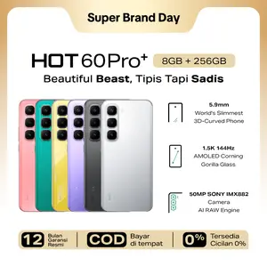 Infinix Hot 60 Pro+ 8/256GB - Up to 16GB Extended RAM - Helio G200 - 6.78 inch 1.5k AMOLED - 50MP - 5160 mAh - NFC