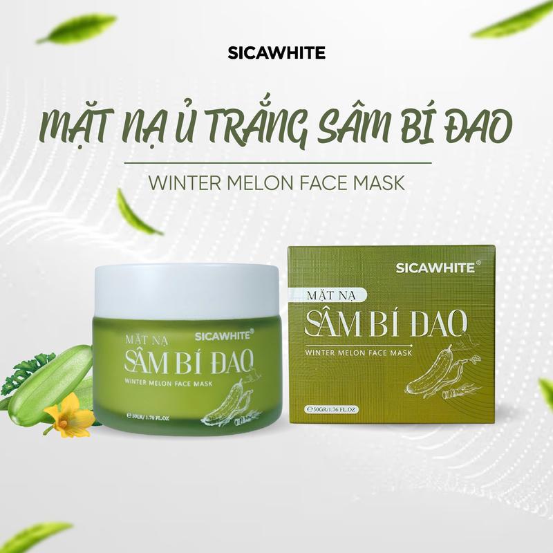   D77  Mặt Nạ Ủ Trắng Sâm Bí Đao  50gr  - Hỗ Trợ Dưỡng Sáng Hồng Da Hỗ Trợ Da Dầu Mụn Hỗ Trợ Nhả Nắng Nhả Đen 