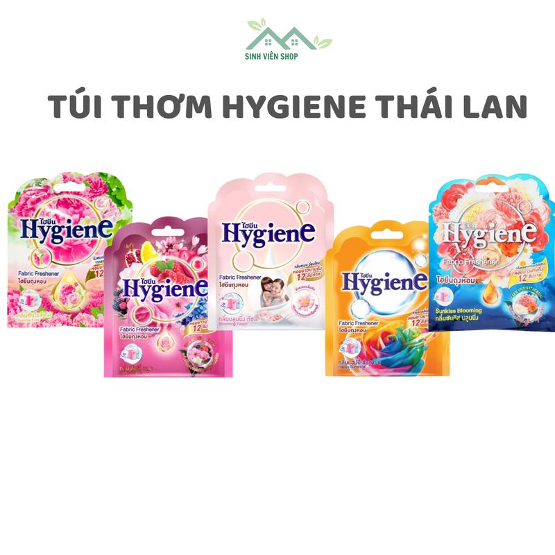 Túi thơm phòng Hygiene Thái Lan hàng nội địa, túi thơm quần áo chăn màn khử mùi hôi nhà vệ sinh tủ giày dép, gói thơm để vali hương nước hoa cao cấp Dầu Thơm Phòng Dầu Thơm