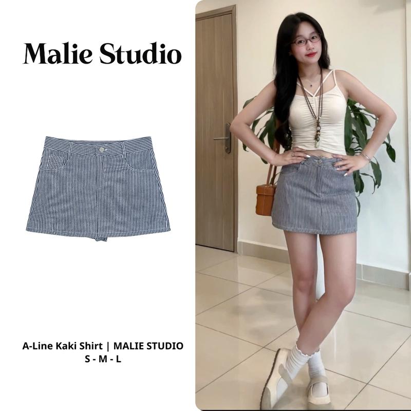Chân Váy Chữ A Ngắn Ôm Sát Melia Studio Có Quần Bảo Hộ, Cạp Cao Phong Cách Trẻ Trung Hàn Quốc - MCV01