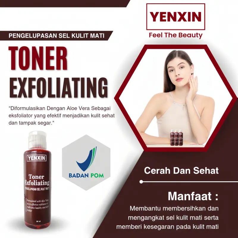 YENXIN Toner Exfoliating Khusus Flek Pengelupasan Sel kulit Mati Darkspot, Melasma Hiperpigmentasi Noda BIntik Hitam Wajah Bekas Jerawat Pemutih Kulit Kusam Susah Putih 4