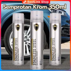 COD Cat Semprot Chrome 350ml Chrome Spray Pain Warna Chrome Krum Stainless Automotive Metallic Paint Chrome Car
