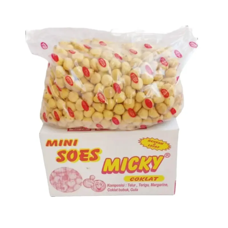 Soes Coklat Premium 500 gram soes micky Biskuit Camilan Chocolate Makanan Manis Cookies Susu Food Snack Cemilan Cokelat Vanila Krim Cream Wafer Vanilla Biscuit 3