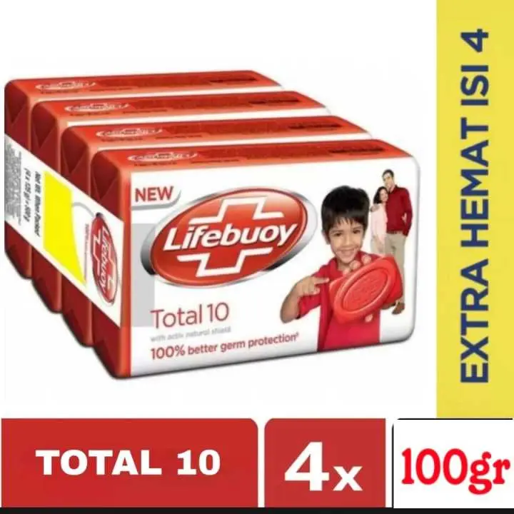Sabun Lifebuoy Batang 100gr × 4pcs Paket Hemat 4