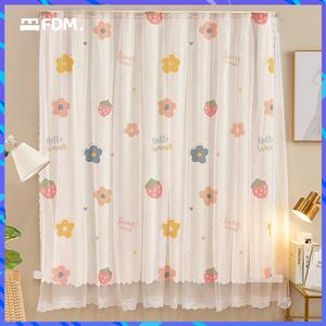 FDM ผ้าม่านติดได้ ดีไซน์การ์ตูน เหมาะสำหรับหน้าต่างเล็ก สามารถใช้เป็นผ้าม่านได้ สำหรับห้องนอนและห้องนั่งเล่น