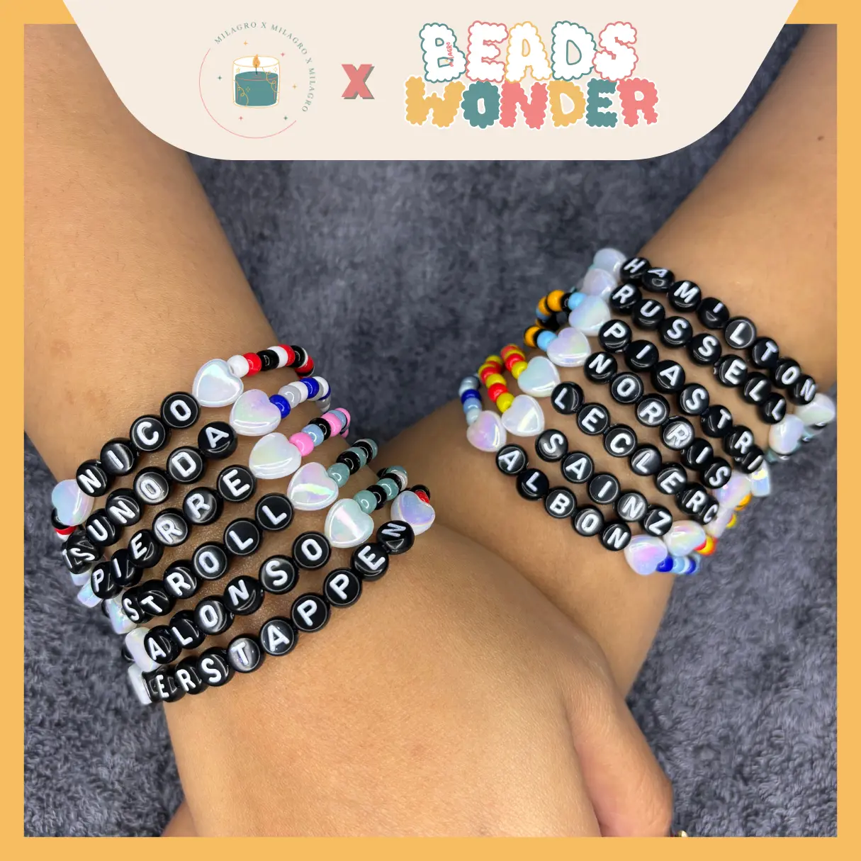 Beads Wonder F1 Driver Pit Sand Bracelet | Gelang Elastis Manik Pasir | Friendship Bracelet Formula One