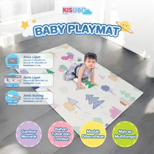 [Free Tas] KISUBO XPE Foldable Playmat Playmat Lipat 200x180 120x180 60x180 Karpet Bayi dan Anak-Anak