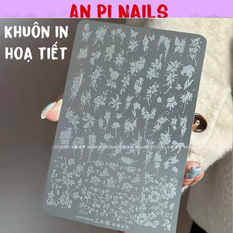 Tổng hợp Khuôn in gấm, khuôn in hoạ tiết GAOY nhiều mẫu hottrend, Gel in khuôn An Pi Nails Làm Nail