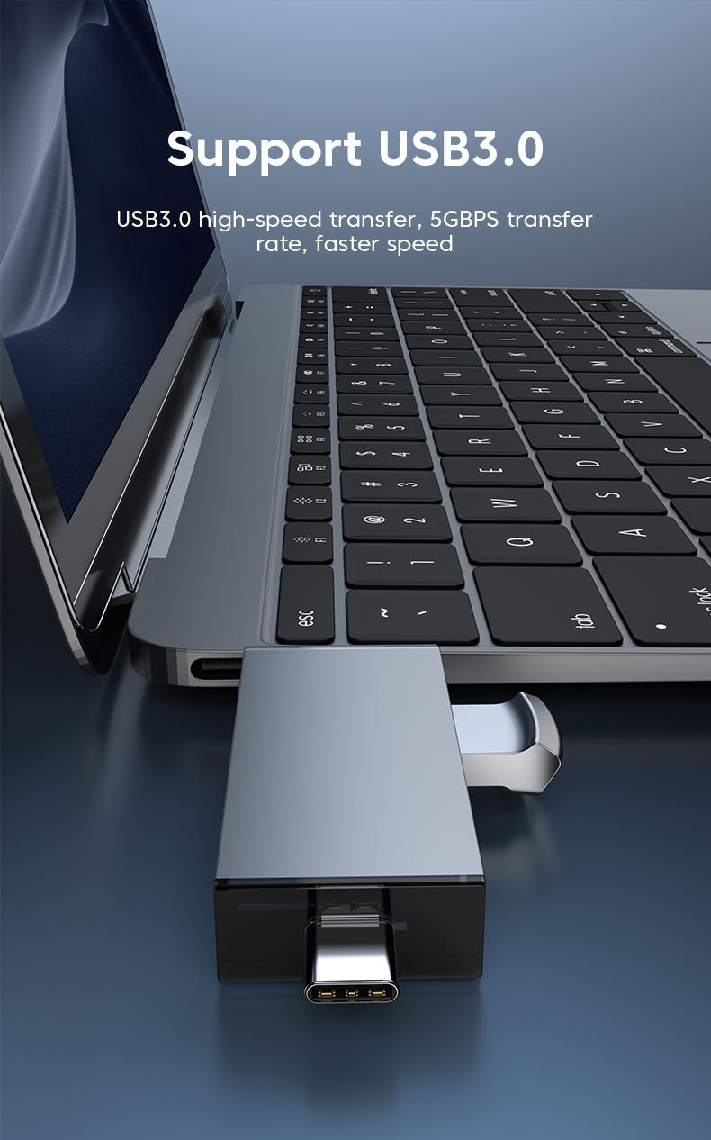 Product Introduction of USB 3.0 SD TF Card Reader USB C OTG Adapter USB Flash Drive USB3.0 2.0 Micro to Type C 7 in 1 Smart Memory Card Reader 19