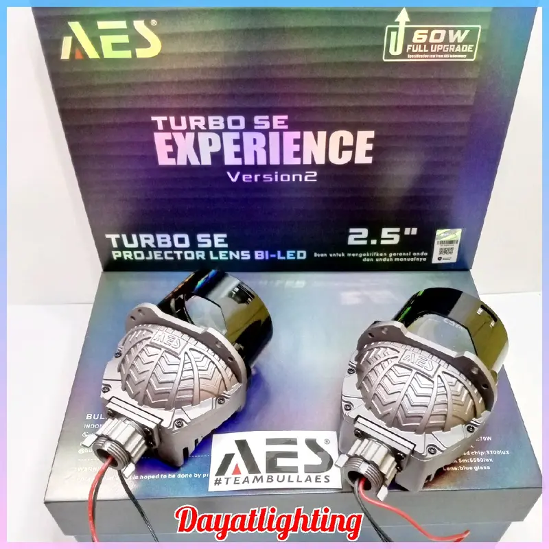 Biled Aes Turbo Experience Version2 | projector lens 2,5 inch Upgrade 70 watt Original Aes Harga Sepasang komplit 4