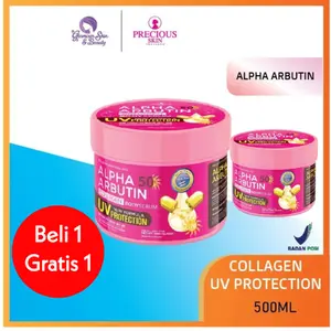 Buy 1 Get 1 Precious Skin Alpha Arbutin UV Body Serum SPF50 isi 2PC sunscreen badan