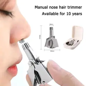 Alat Cukur Bulu Hidung Bahan Stainless Nose Hair Trimmer + Sikat Kuas