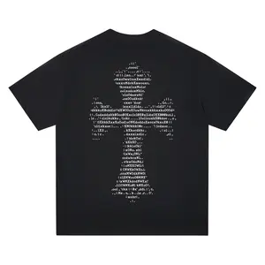 Kaos Pria Wanita Lengan Pendek Oversize Distro Premium unisex - T-Shirt salib huruf antik Katun Combed cotton 100% Bahan Adem & Anti Luntur   Baju Lembut Nyaman Sablon Tshirt