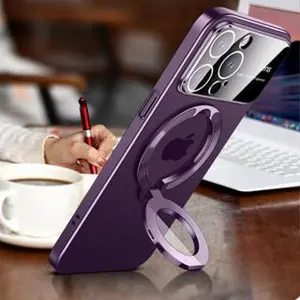 Myroots Frosted Shell Magsafe Case For Iphone 15 Series Stand Ring