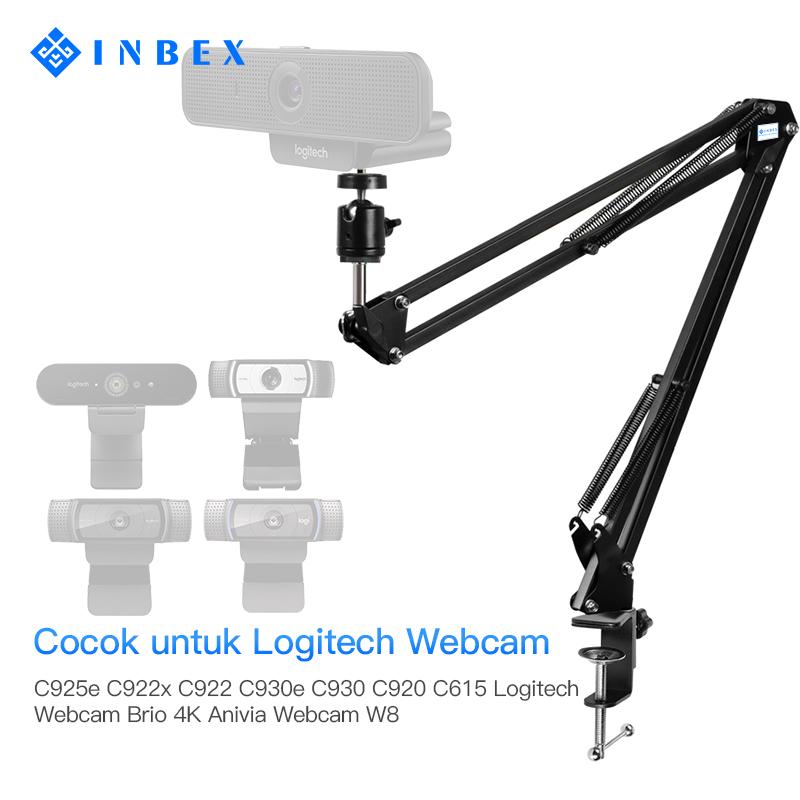 【FREE HOLDER】INBEX Overhead Kamera Tripod+6.8 inch HP Holder/Video Boom Arm Cantilever Stand Holder Tripod Hitam Lampu Panjang 1