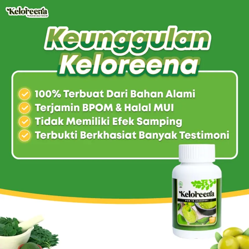Keloreena Untuk ISK Pria dan Wanita Infeksi Saluran Kemih Sering Kencing Terus Menerus Urine Keruh Berbau atau Kemerahan - 50 & 100 Kapsul 3