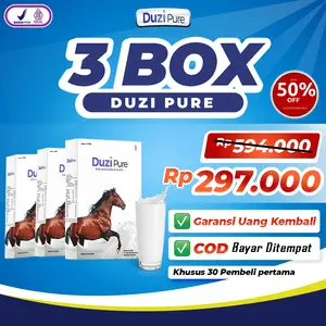 Paket 3 Box Duzi Pure 100% Original Susu Kuda Kolostrum Colostrum Diformulasikan Dengan Herbal Alami