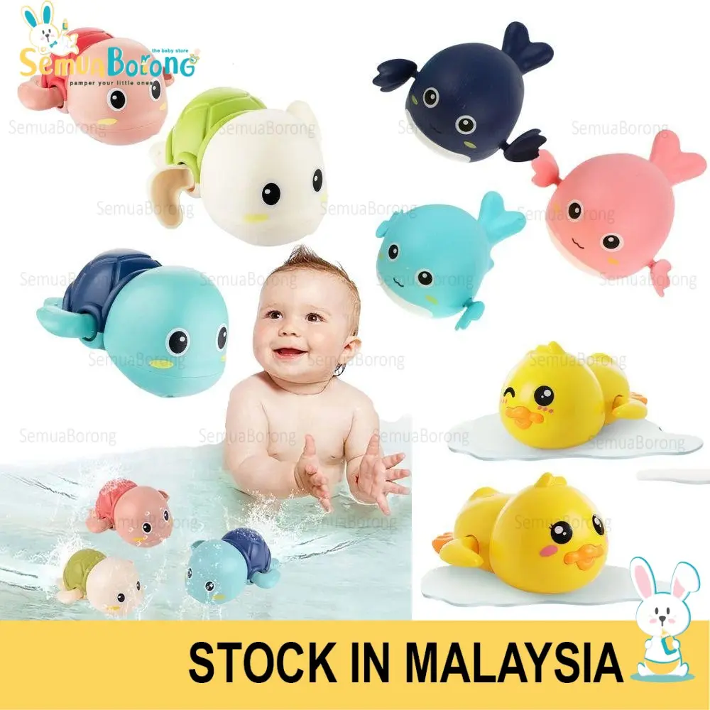 Baby Bath Toy Clockwork Toys Bathtub Pool Swimming Toy Kids Shower Little Toys Cute Duck Tortoise Dolphin Bath Toys