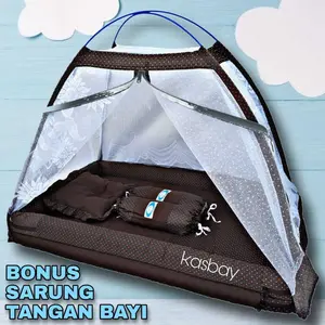PAKET HEMAT!!! Kasur Bayi Kelambu ANTI NYAMUK Tenda Premium MultiFungsi Free Tas Mika