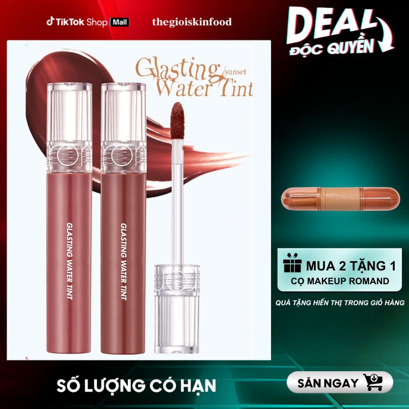 Son Tint Bóng Trang Điểm Hàn Quốc Romand Glasting Water Tint 4g Cosmetic Mỹ Phẩm Son Môi Lip Tint