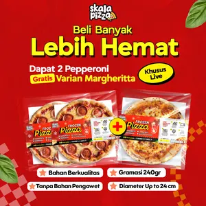 Skala Pizza Buy 2 Get 1 - Frozen Pizza Pepperoni Medium 24 cm 240gr Gratis Margeritta