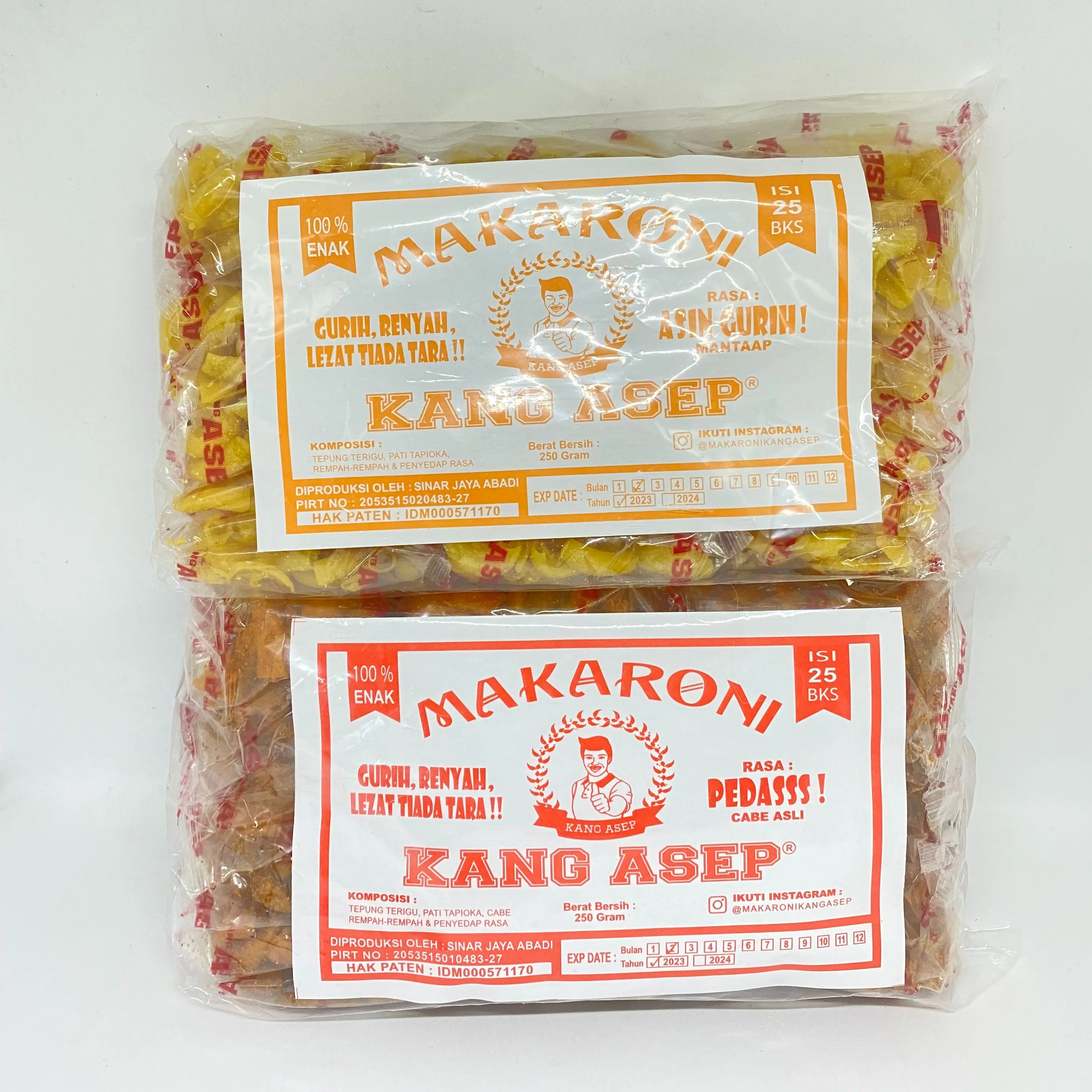 Makaroni Kang Asep Asin Gurih Pedas asli isi 25pcs