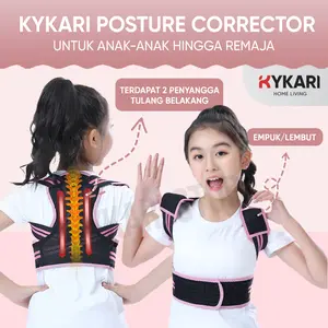 KYKARI Alat Terapi Penegak Punggung Anak / Back Posture Corrector Sabuk Anti bungkuk bongkok Koreksi Postur Penyangga Punggung posisi duduk anak cowo cewe SD SMP sitting posture corrector penegak tulang belakang back brace support belt premium