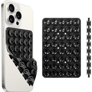 Soporte de agarre para teléfono de silicona de doble cara, compatible con iPhone y Android, soporte magnético para selfies y videos, accesorio de espejo para una mejor visualización