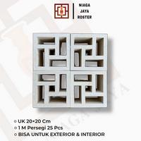 Gambar NIAGA JAYA ROSTER -  Roster Beton Minimalis -  Ukuran 20x20cm | Loster Putih | Ventilasi Udara | Nako | Terakota - Putih dari NIAGA JAYA ROSTER Kota Bekasi 1 Tokopedia