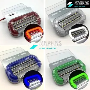 Lampu Led Bak Samping Truk Variasi 12Volt / 24Volt Model Oval Besar Sein Running 31LED Dan Oval Kecil Sein Tidak Running 12LED Cocok Untuk Canter Dutro Dyna Fuso Hino Lohan Giga Quester Universal Car