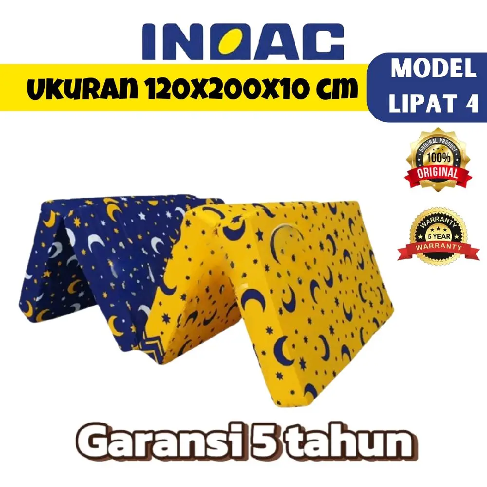 Motif Random Kasur Busa Lipat ukuran  200x120x10 cm memakai busa D18 Inoac lengkap dengan cover praktis,higienis random anti kempes ergonomis matras busa anti bakteri matras yang bisa dilipat anti-alergi random mix Furniture anti-jamur