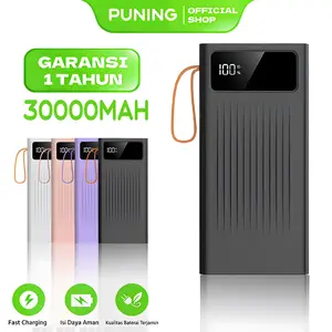 PUNING LENTIVEN POWERBANK 30000MAH WITH 4 KABEL DATA USB PJ57