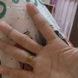 Cincin Koin Tembaga dari Titanium - Rezeki Mengalir Deras. Makna: simbol keberuntungan, kekayaan, dan pembawa hoki (COD) DS01