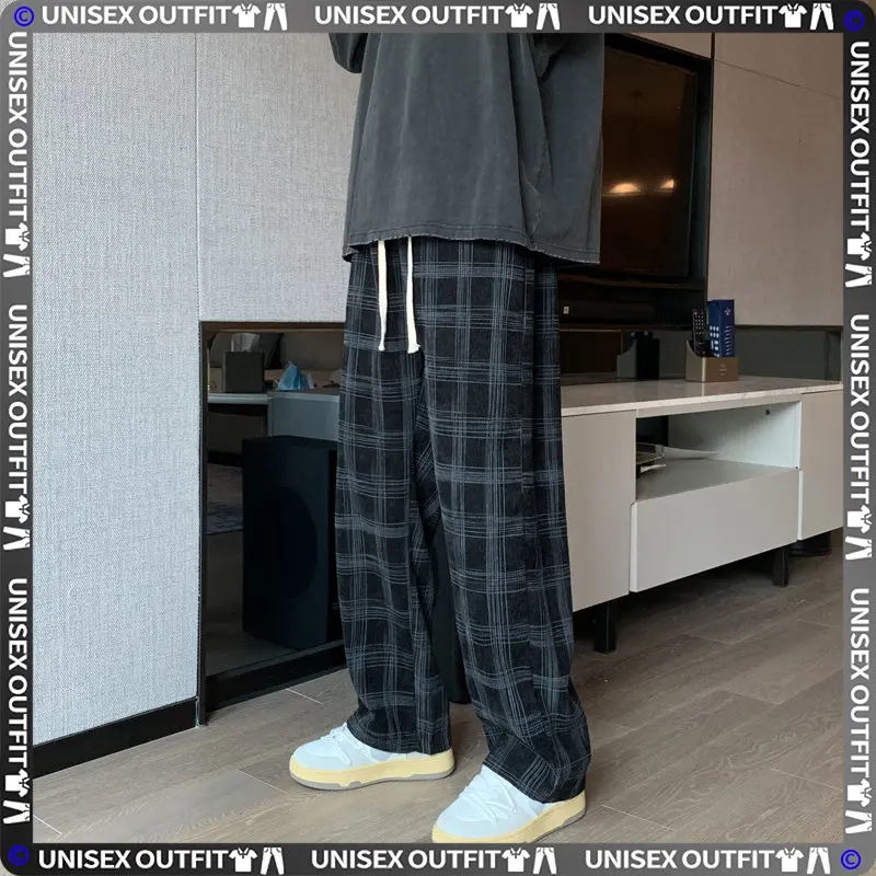 Quần Dài Ống Dáng Rộng, Phong Cách Y2K, Dành Cho Nam, Dây Rút In Hình, Quần Rộng Thùng Thình, Quần Hiphop, Unisex, Quần Rộng Menswear Pants