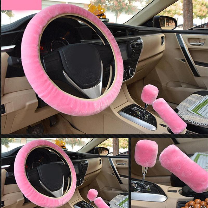 Product Introduction of Universal Warm Plush Car Steering Wheel Cover Gearshift Women Protector Soft Decoration Y4J5 23