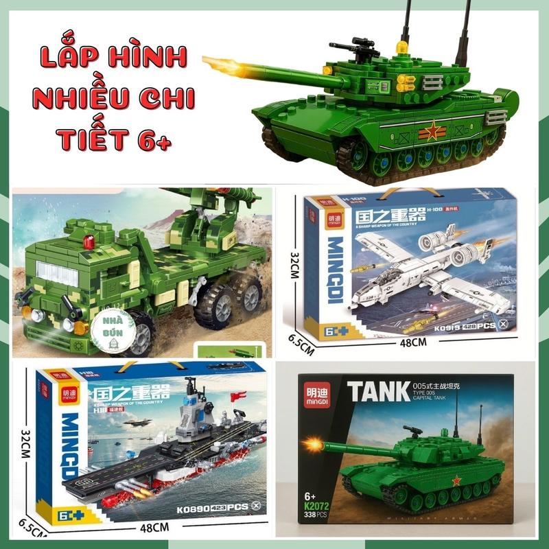 Bộ Đồ Chơi Lắp Ráp Robot 2in,1 Xe Tăng, Xe Quân Sự, Máy Bay Chiến Đấu Cực Ngầu Cho Bé M6