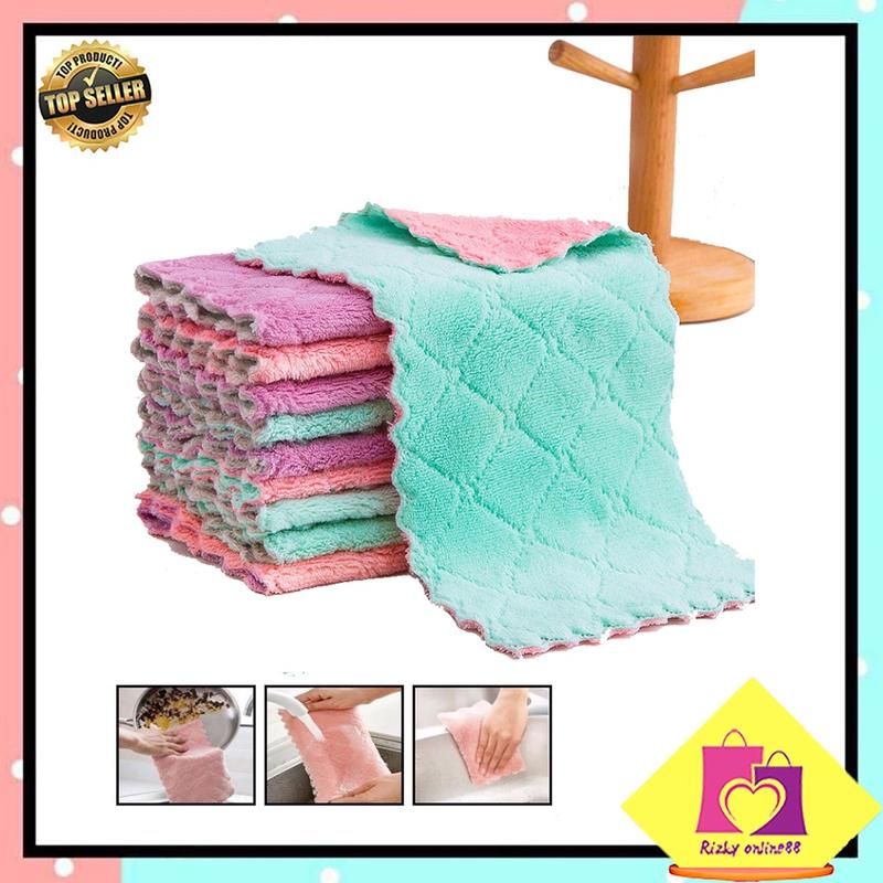 rizkyonline88 kain lap microifiber kain lap dapur kain serbet 0
