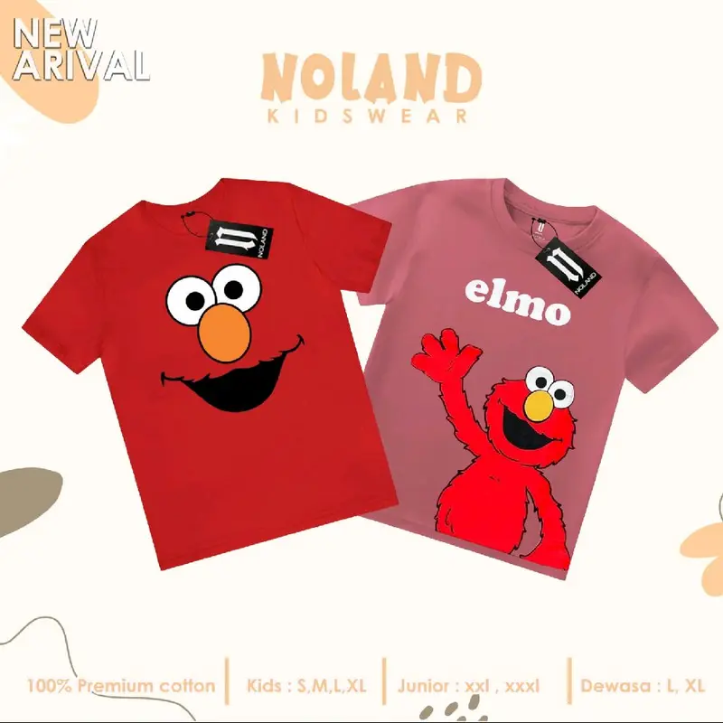 KAOS MOTIF ELMO SERIES  1-14 Tahun & dewasa 0